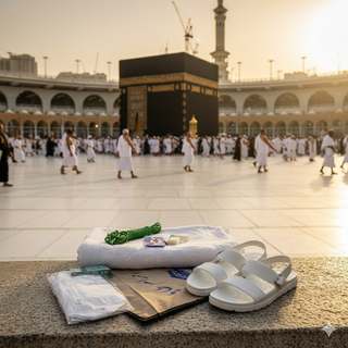 ست کامل لباس احرام مردانه و ملزومات حج